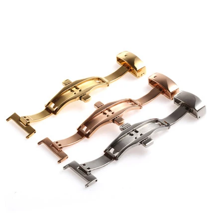 Ремешок из нержавеющей стали для часов с пряжкой-бабочкой