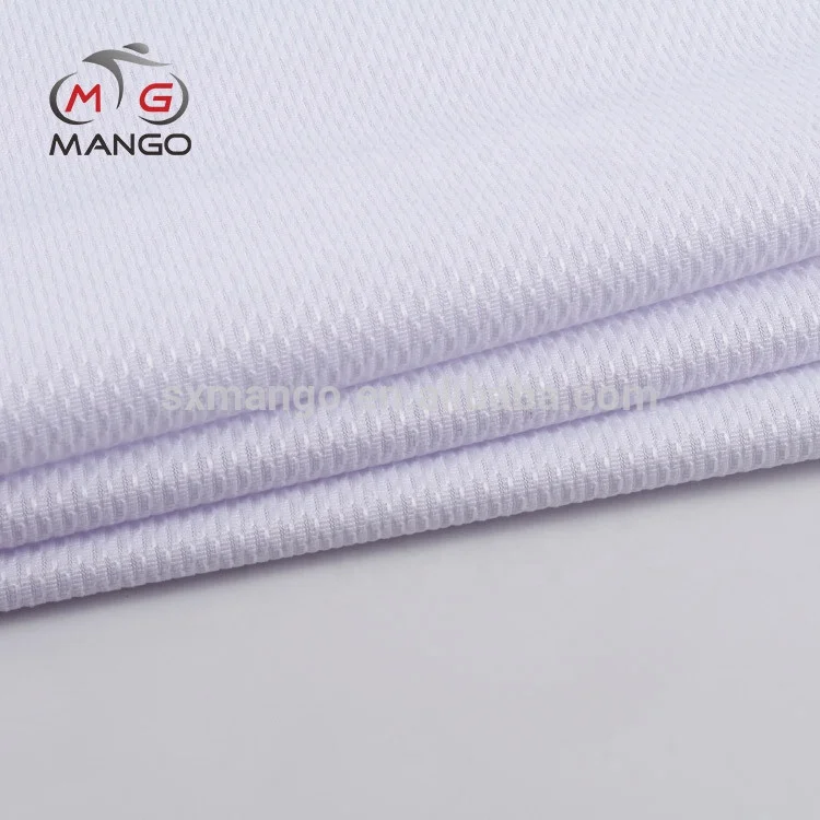 china supplier white moisture-wicking thick polyester spandex textured mesh fabric