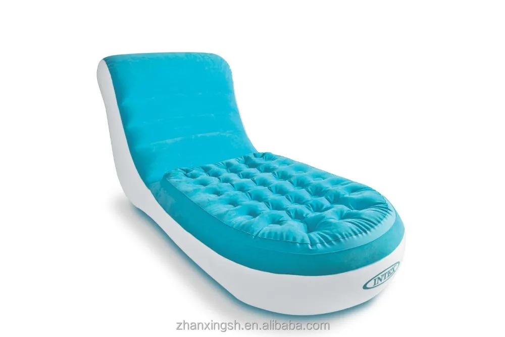 Plastic inflatable folding sofa lounger/inflatable lazy sofa bed