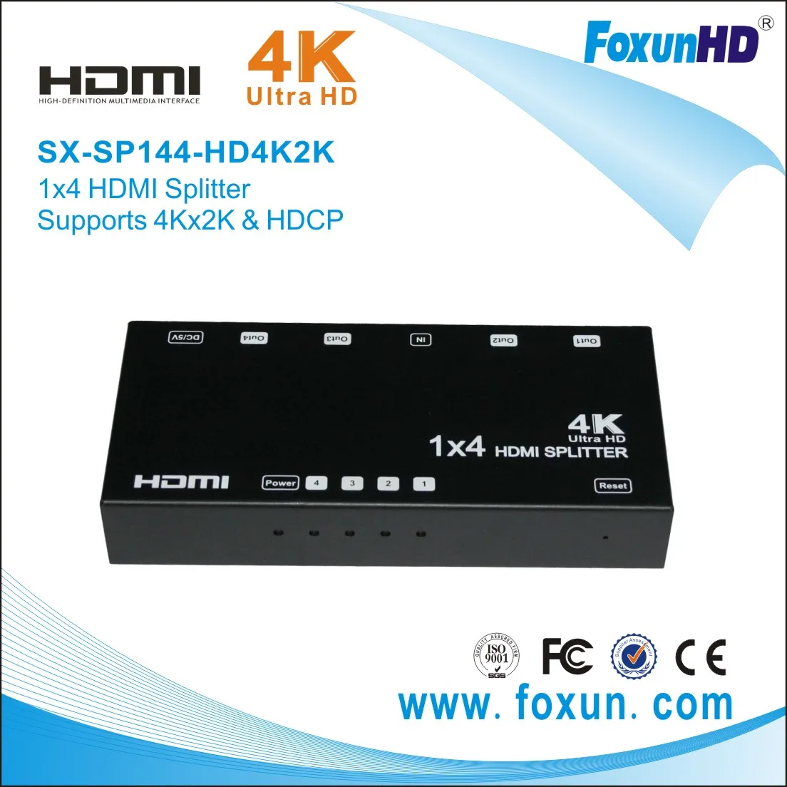 1 in 4 out HDMI распределитель