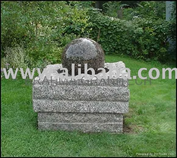 outdoor landscape ball water feature