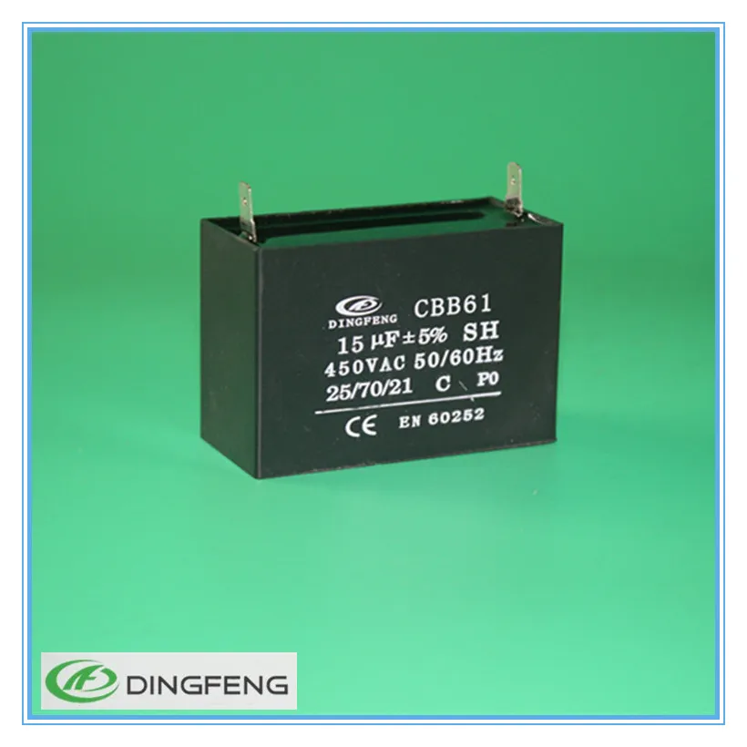 Cbb61 3.5 мкФ 450 В 50/60 Гц 2 pins электродвигателя вентилятора конденсатора