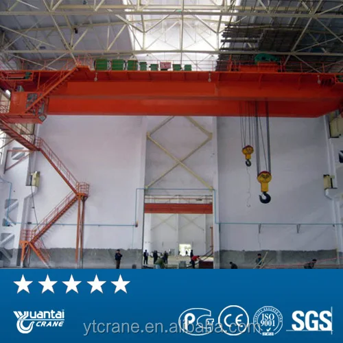 100 Ton Special High Lifting Capacity Overhead Crane Price Bridge Crane CE SGS ISO 19.5~35m 400/80t Yuantai -25~40 Celsius QU120