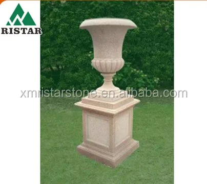 Wholesale large granite stone flower pots in garden RST--DC12