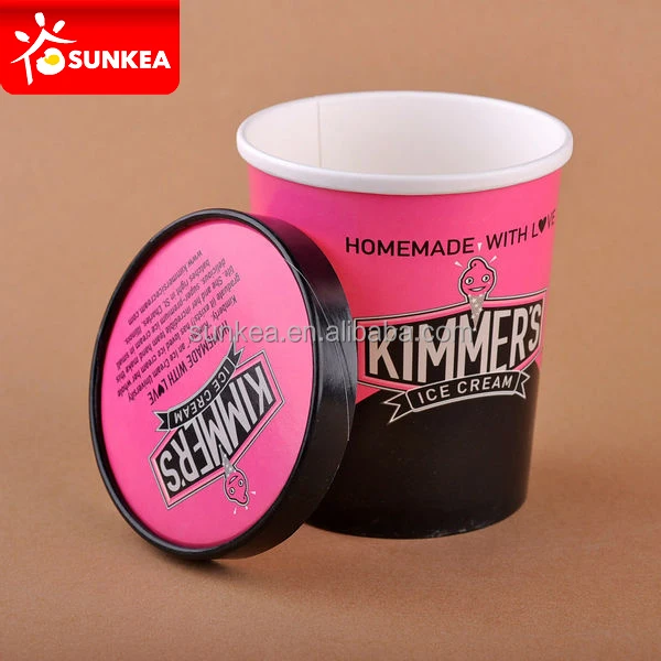 12 oz 16 oz 20 oz design paper ice cream cups