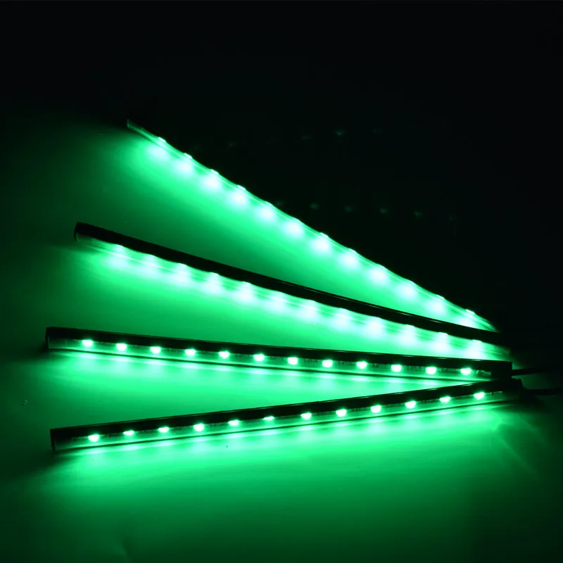 Light In Car 7 Colors 12 Chips Styling Music Control Car RGB LED Strip Light Atmosphere Lamp Kit with IR Remote Interior Lights