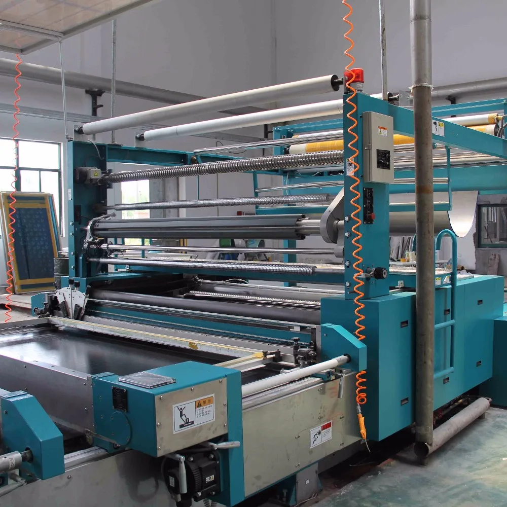 Jumbo textile fabric roll silk screen printing equipment flat bed type