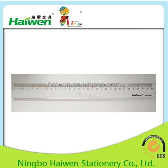 Haiwen 30cm ruler HW-R30 office 30cm single ruler high quality plastic ruler