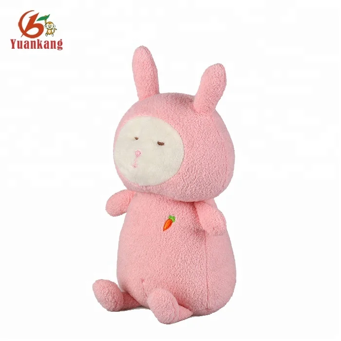 OEM customization plush bunny stuffed Pearl velvet pink rabbit toy