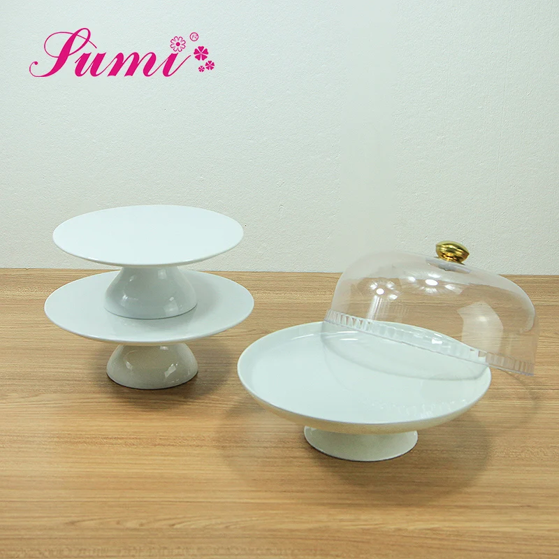 Hot sale custom tableware plate layer ceramic cake plate stand for wedding party