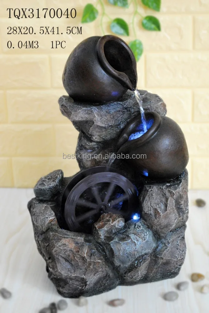Import and export trade product warranty polyresin garden fountain