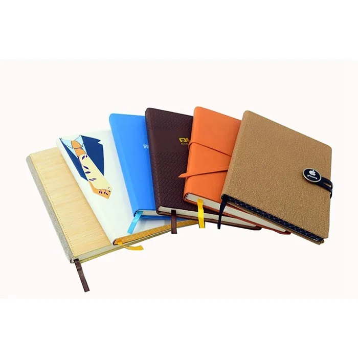 2019 Пользовательский логотип A5 бумага молочная твердая обложка pu кожаная записная книжка