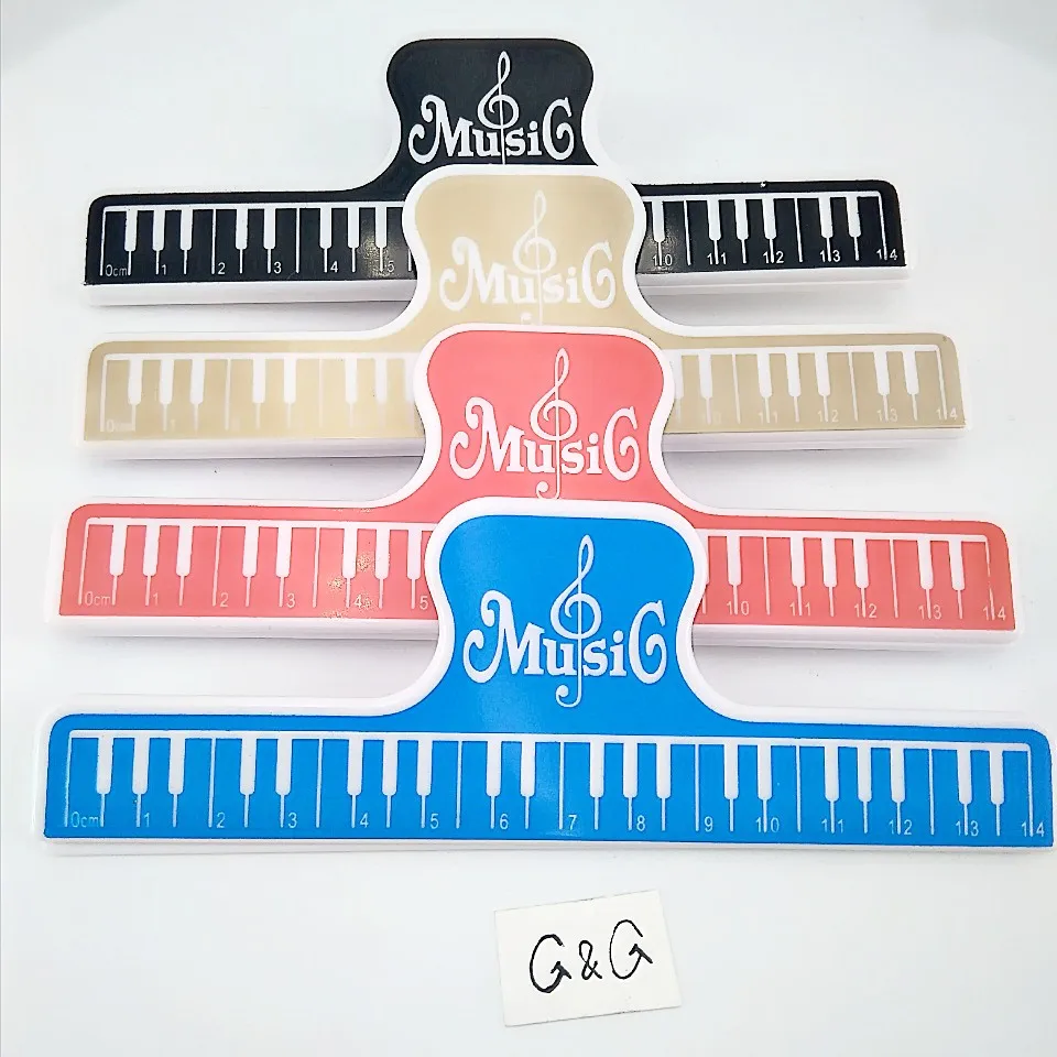 Рекламные подарки настраиваемая печать музыкальный символ пластиковый зажим