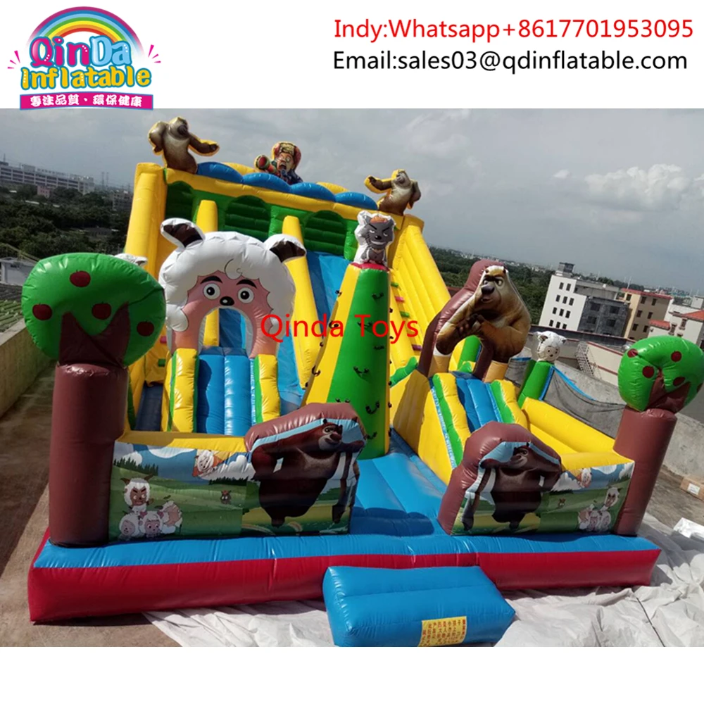 
Pleasant goat and big big wolf theme jumpy castle inflatable bouncer,Boonie Bears bouncy castle for kids 