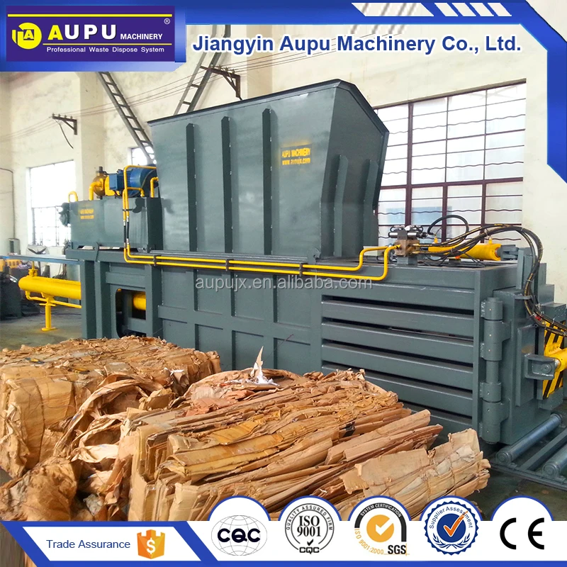 Безопасность отходов картона горизонтальный пакетировочный пресс автоматический пресс