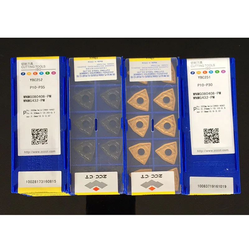 Оригинальный ZCCCT режущих инструментов карбида вольфрама CNMG/DNMG/VNMG/резак для машины типа TNMG/WNMG для поворотный держатель WNMG080408-PM YBC251