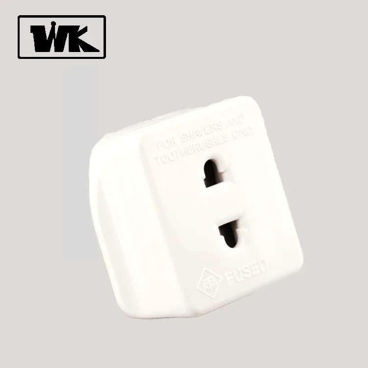 WK UK 1A Electric Shaver Adaptor Toothbrush Plug Socket Converter 2 To 3 Pin