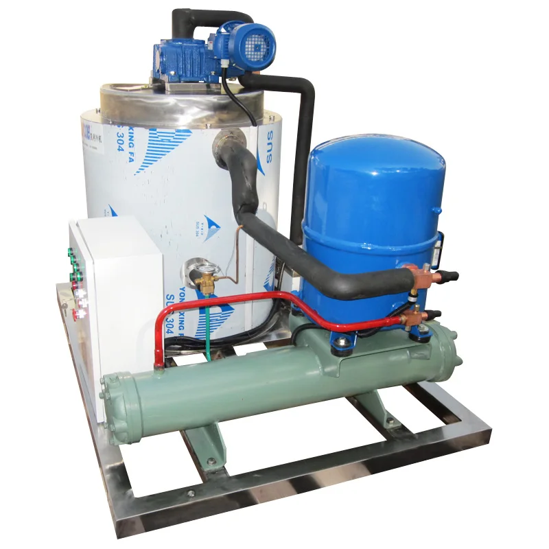 5Tons/Day Flake ice Machine install on fishing Boat for Tuna fish