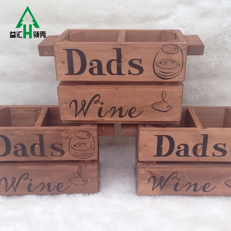 Hot craft wooden beer bottle crate carrier holder with rope