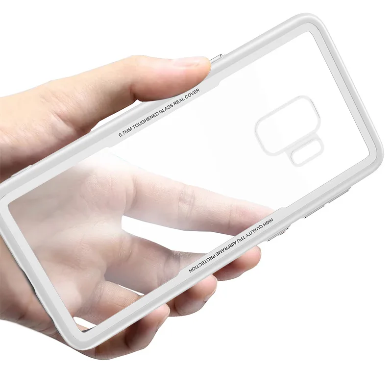A037 Wholesale Factory Price Mobile Phone Tempered Glass Case For Samsung J8 2018 Back Cover