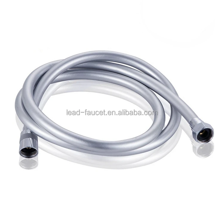 Explosion-Proof Sliver Flexible Shower Hose 1.5M PVC Handheld Shower Pipe Bidet Hose