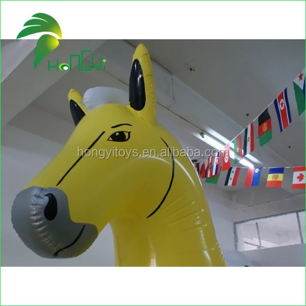 Hongyi Inflatable Yellow Horse , Horse Toys