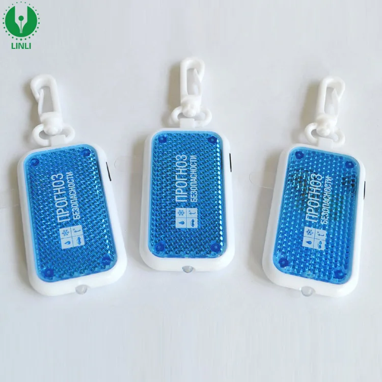 Keychain PVC Silver White Promotion LED Keychain LED Reflector Keyring Lighting Time More Than 98 Hours 1 Color,2 Color Steady