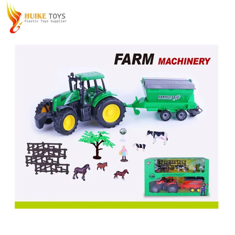 Farmer Farm Tractor Planting Machine Sprinkler Inertia Model Engineering Car Set