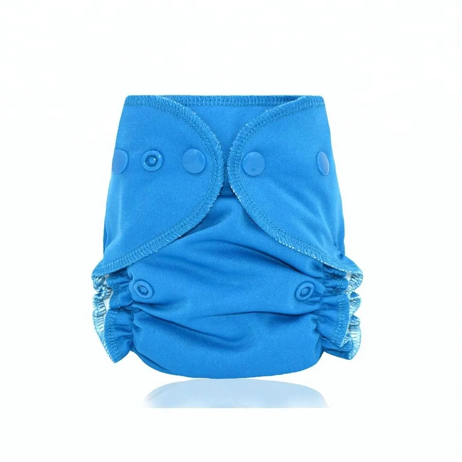 
OEM Organic Cotton Newborn AIO Cloth Diapers Nappy With 3 Layers Of Micro Fiber Sewn Inside Insert 