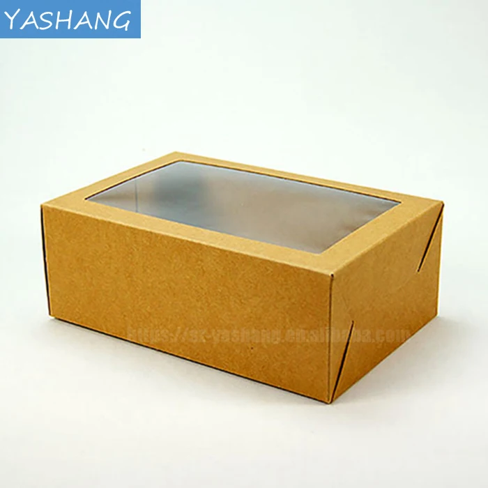 Printing kraft paper box for dress with window custom toy packaging