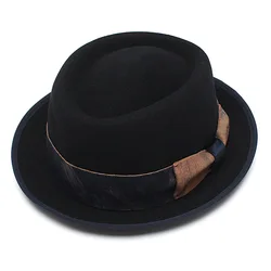 Wholesale Fashion  Design 100 Wool Felt Pork Pie Hats for men  women