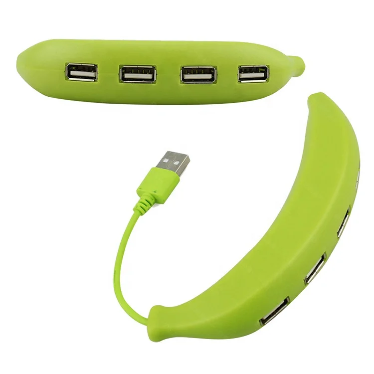 Кабель-Разветвитель USB 2,0 в форме банана с 4 портами и возможностью быстрой передачи данных