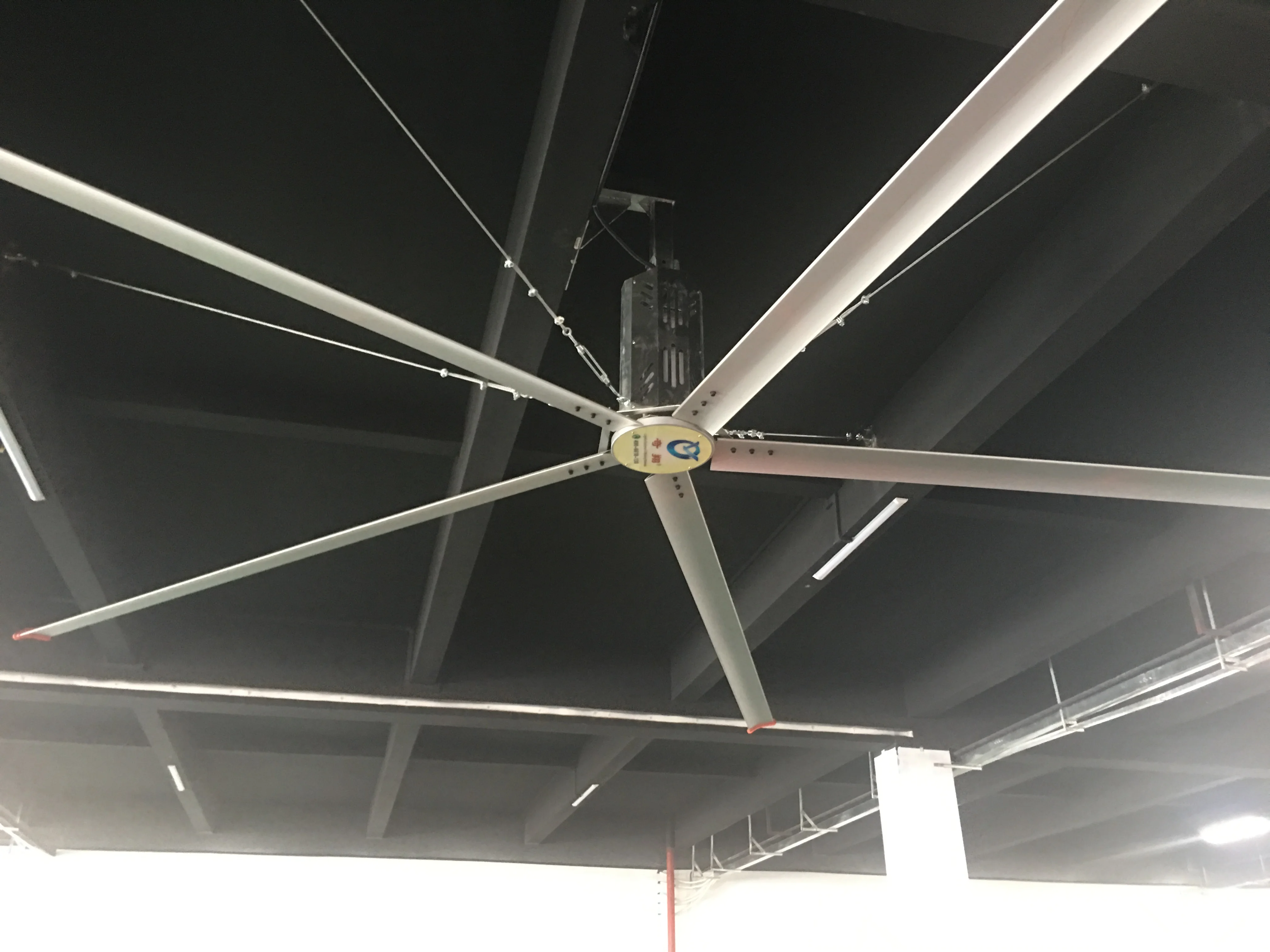 gear motor High Rotation Speed 24ft/20ft /18ft/14ft HVLS Giant industrial ceiling fan