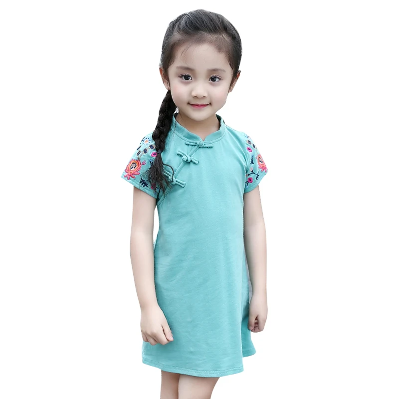 
Low price manufacturer Chinese traditional cheongsam cotton fabric with embroider 
