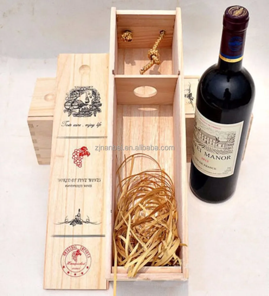 Silk engraved logo wooden wine gift box,wine carrying display case