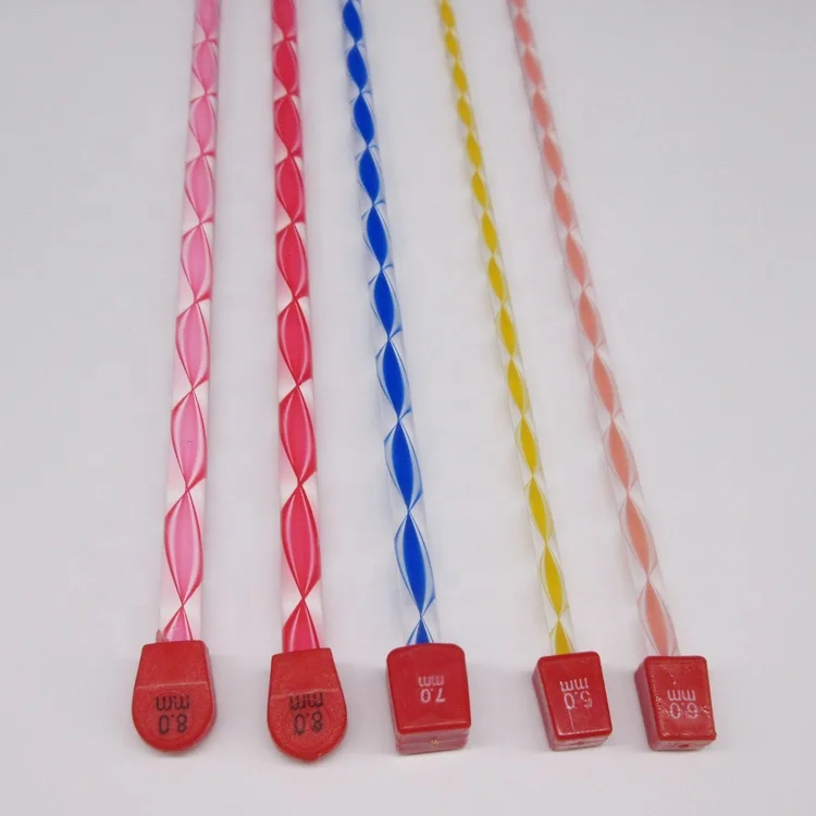 Акриловые спицы, Одноточечные прямые вязальные спицы, пластиковые вязаные спицы для рукоделия, акриловые хрустальные спицы