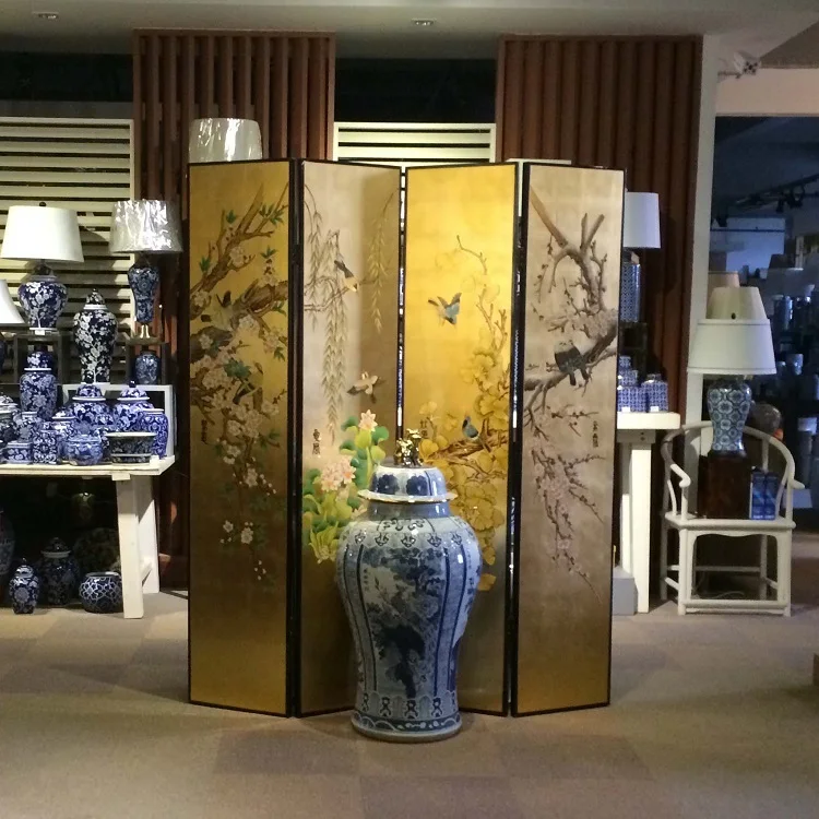 Wholesale custom large Luxury decoration storage Ginger jar Chinese blue and white decorative porcelain ceramic jar with lids