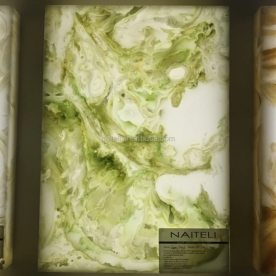 Popular faux transparent marble onyx backlit lamp shades