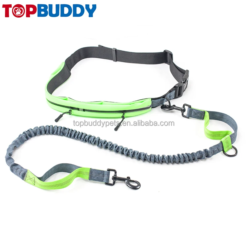 Hands Free Running Dog Lead / Dog Walking bungee Belt leash for pouch