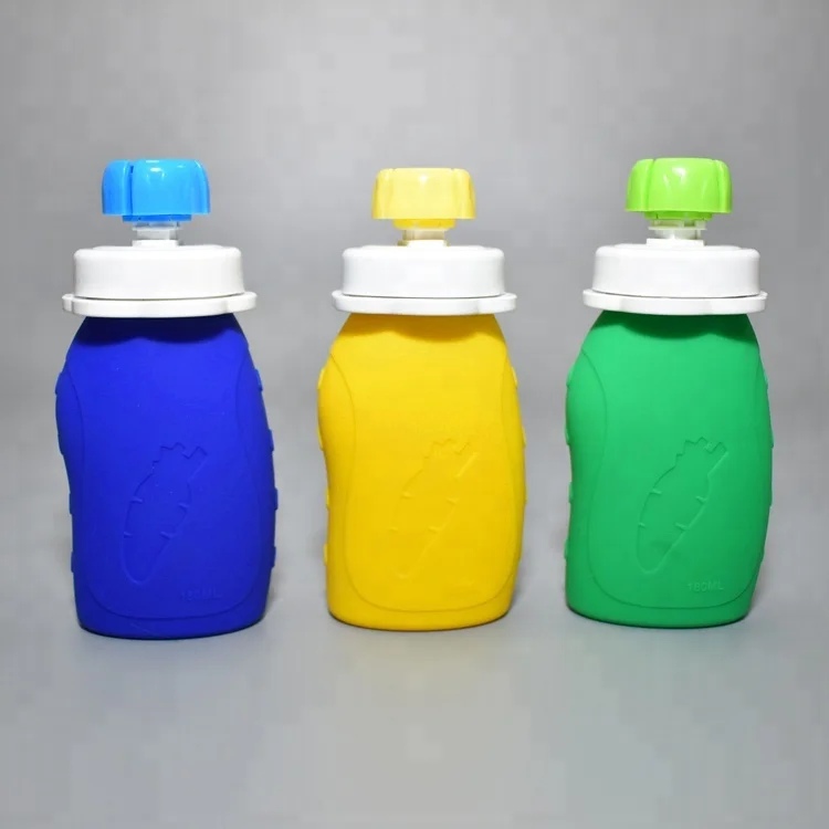 Custom Travel Baby Feeding Silicone Bottle Water Bottles Children Opp Bag China Packing Cartoon 180ml Camp American Style 500