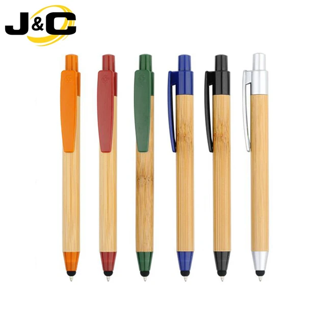 wholesale promotional custom logo bamboo stylus pen