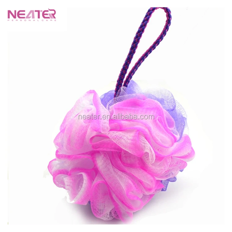 Clean Deeply Colorful Mesh Loofah Bath Sponge Shower Sponge