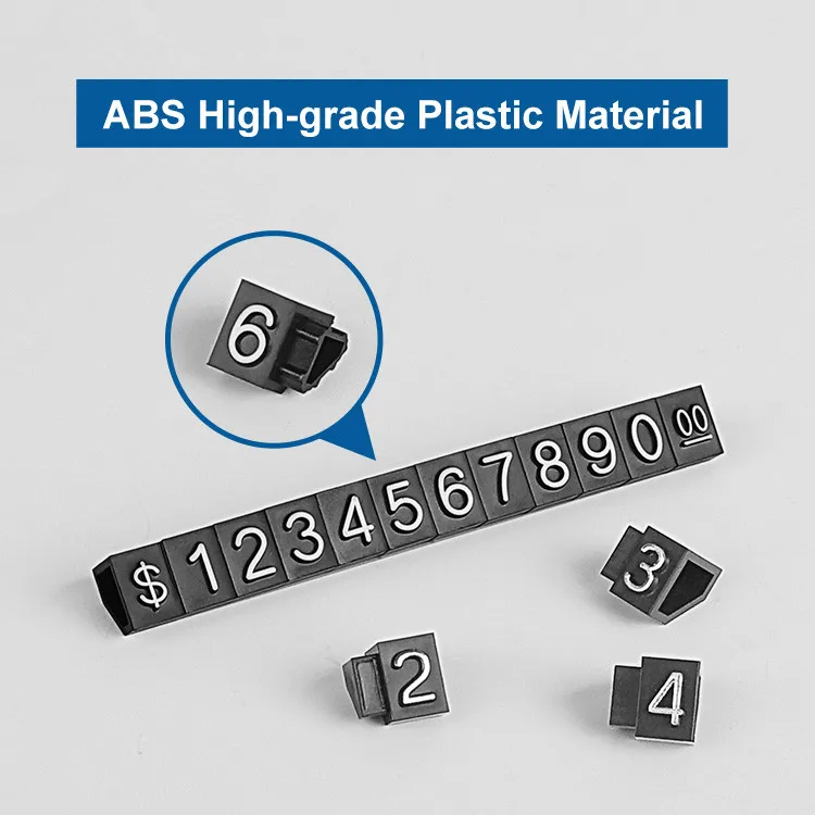 
Three-dimensional Convex Digital Plastic Jewelry watch store retail Price Tags Display Numbers Pricing Cubes smycken priskub 