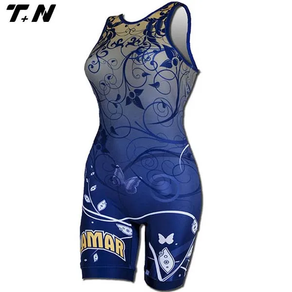 Wholesale sexy women wrestling singlet, women wrestling suits custom