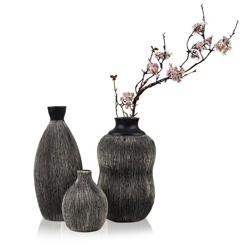 Китайская Большая Современная Серебряная керамическая фарфоровая ваза для цветов для домашнего декора