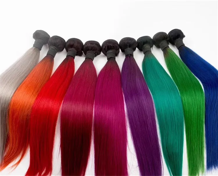 
$5 OFF Fashion European Cuticle aligned Colourful Unprocessed Human Hair Weaving Extension Bundles 