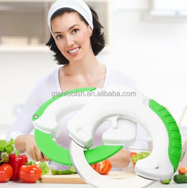 Rolling circular knife handy chopper slicer manual vegetable cutter kitchen foil cutter