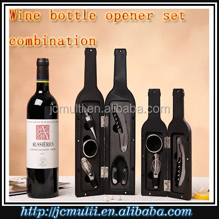 5 pcs wine tool gift set in wine bottle tool set storage