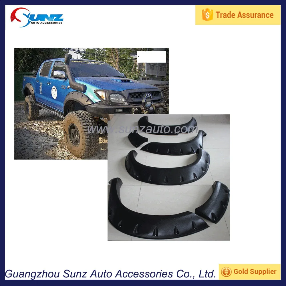 YCSUNZ ABS Брызговики Колёсная Арка Текстурированная Черная для HIlux Vigo 2005 2007 2008