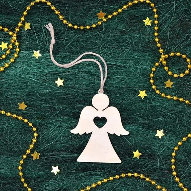 Christmas tree decor laser cut wood christmas ornament for home decor